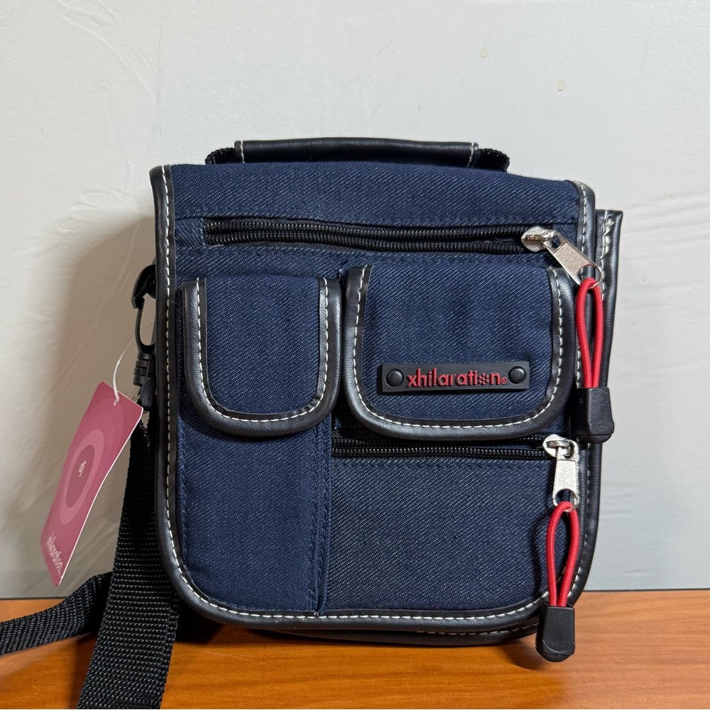 NWT Xhiliration Target 2001 Y2K Denim Crossbody‎ Messenger Style Flap Purse Bag